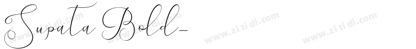 Supata Bold字体转换